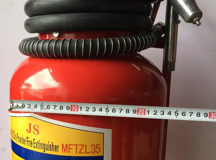 kích thước đường kính bình chữa cháy bột 35kg ABC MFTZL35